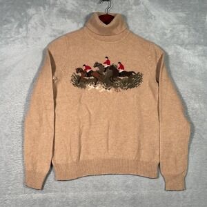 Lauren Ralph Lauren Sweater Womens Petite P/P XS Wool Turtleneck Equestrian